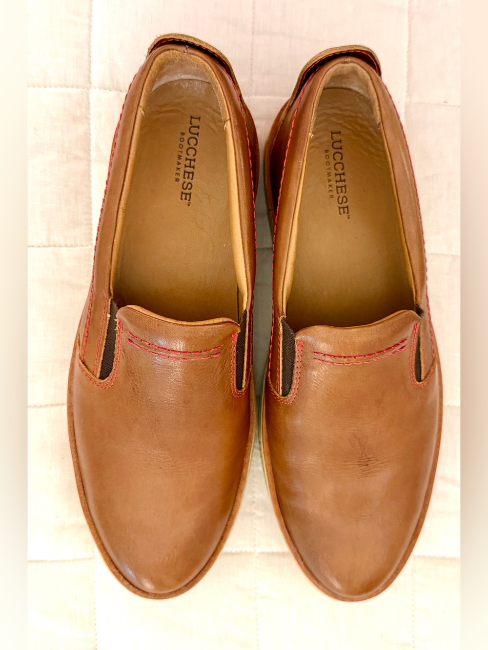 Lucchese Women’s Brown Leather “after ride” slip on loafers -11